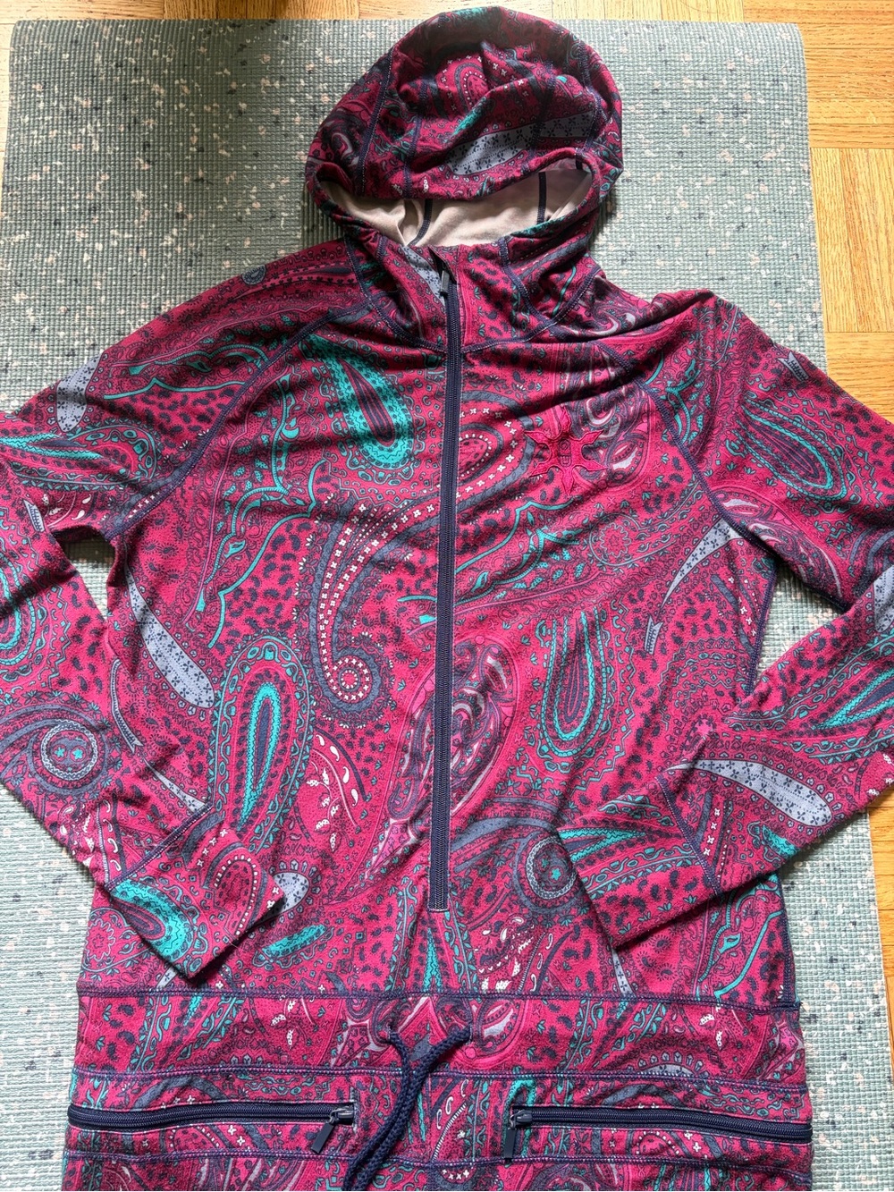 Airblaster Classic Women's Classic Ninja Suit Raspberry Teal Paisley Print - Picture 4 of 16